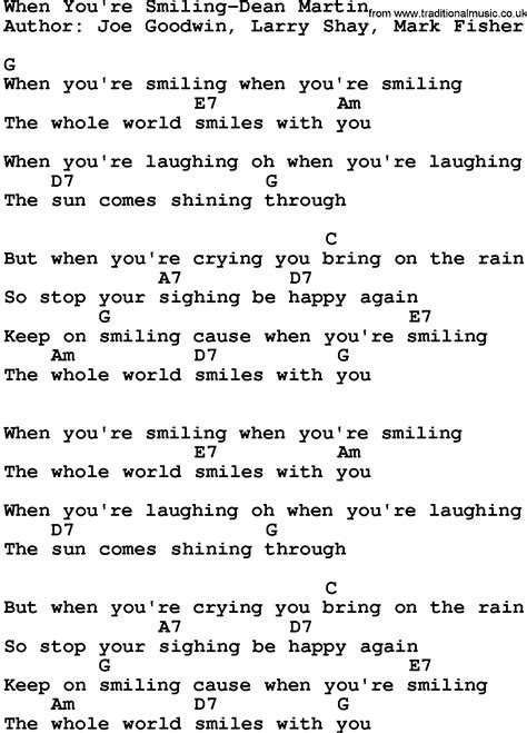 lyrics when you're smiling